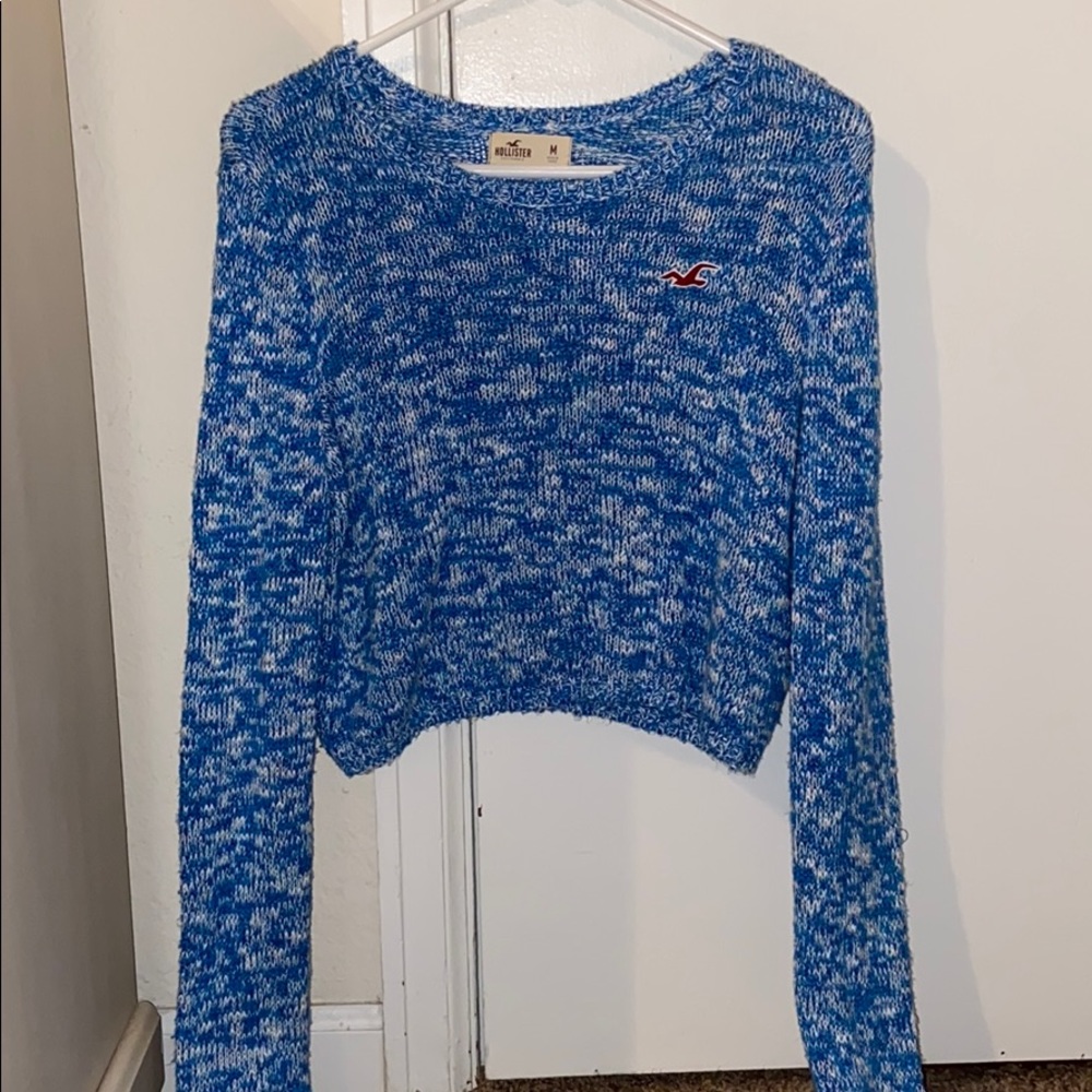 🦋hollister blue crop sweater